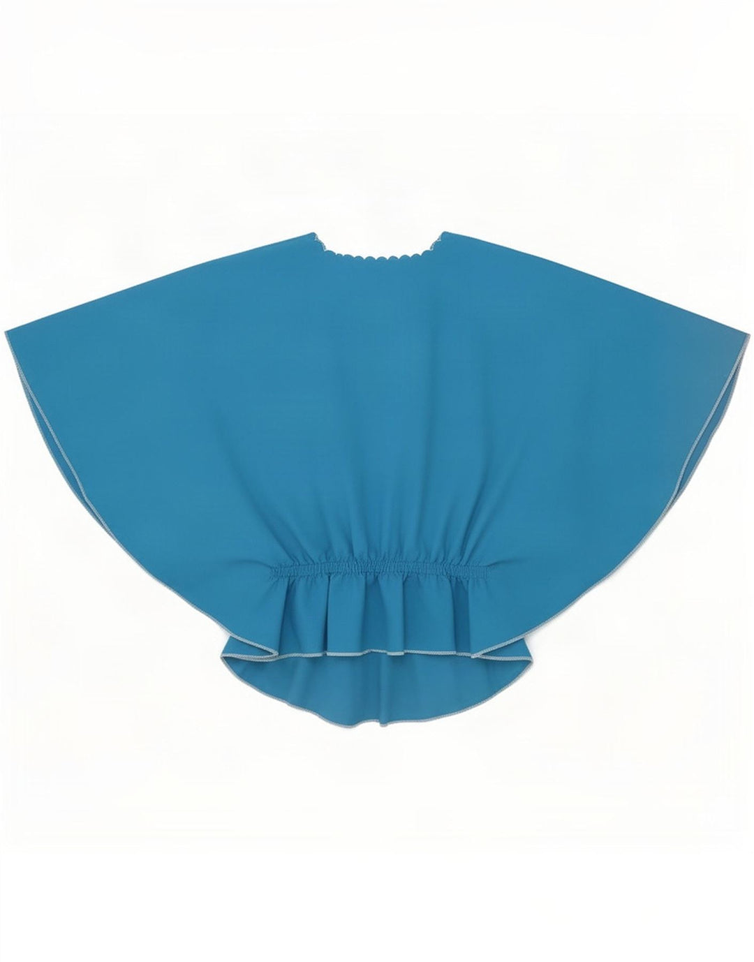 Top Batwing feminino vintage Reino Unido 12 floral azul médio
