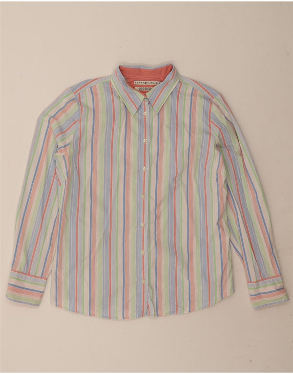 Camisa Tommy Hilfiger Mulher UK 18 XL Algodão Listrado Multicolorido