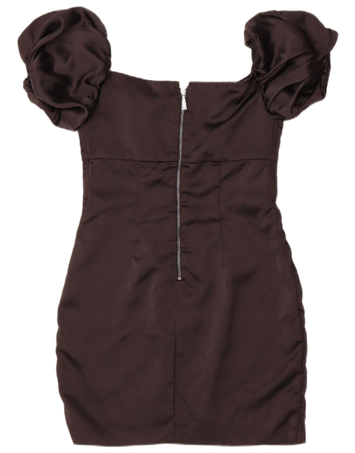 Guess Vestido Bodycon Feminino Sem Ombro Reino Unido 8 Pequeno Poliéster Preto