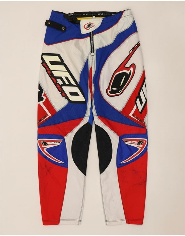 UFO Mens Graphic Trousers IT 54 2XL W36 L32 Multicoloured Colourblock