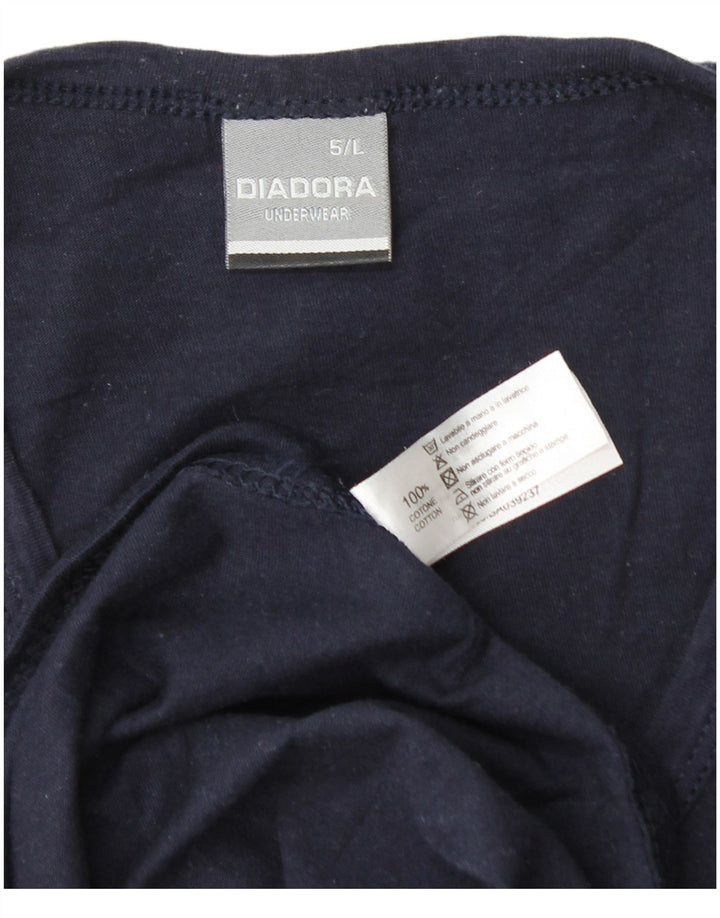 Camiseta masculina Diadora Top grande algodão azul marinho