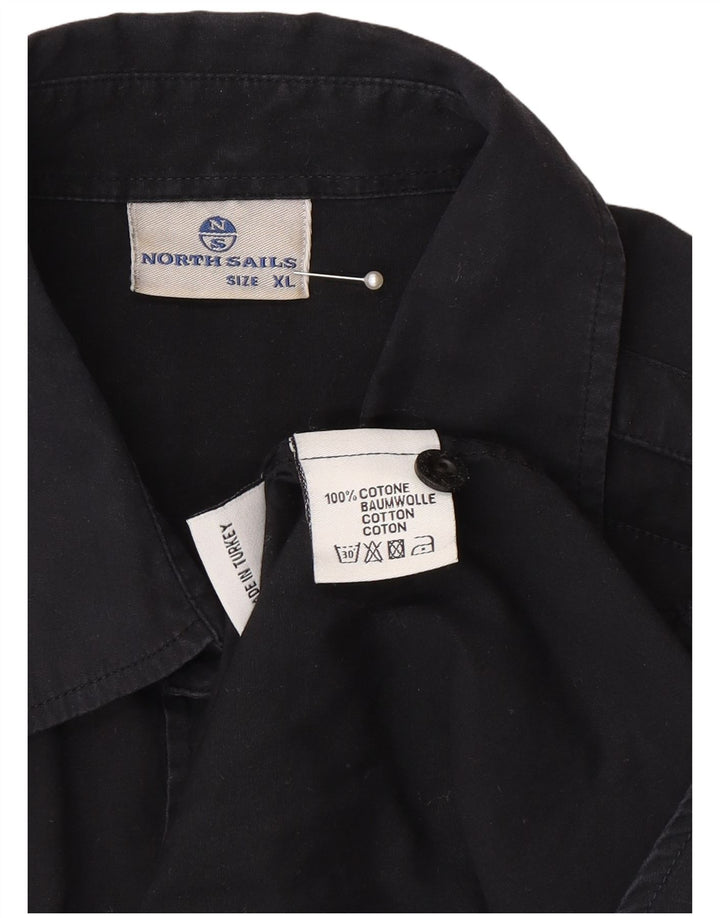 Camisa gráfica masculina North Sails XL algodão preto