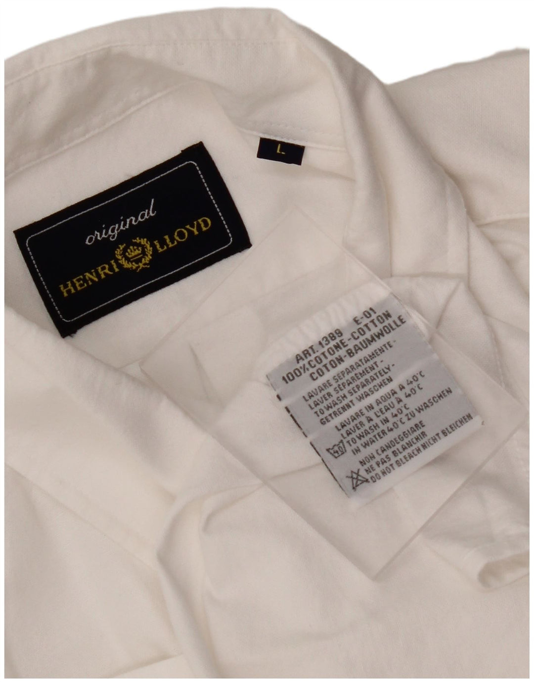 Camisa masculina HENRI LLOYD grande algodão branco