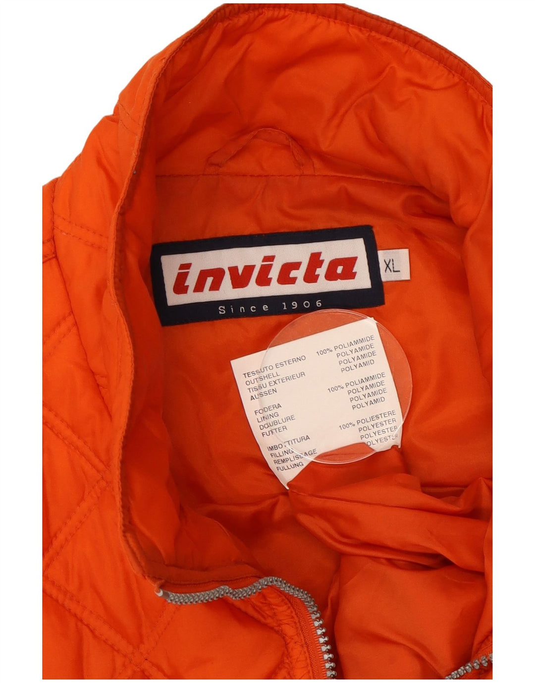 Colete masculino acolchoado Invicta UK 42 XL laranja poliamida