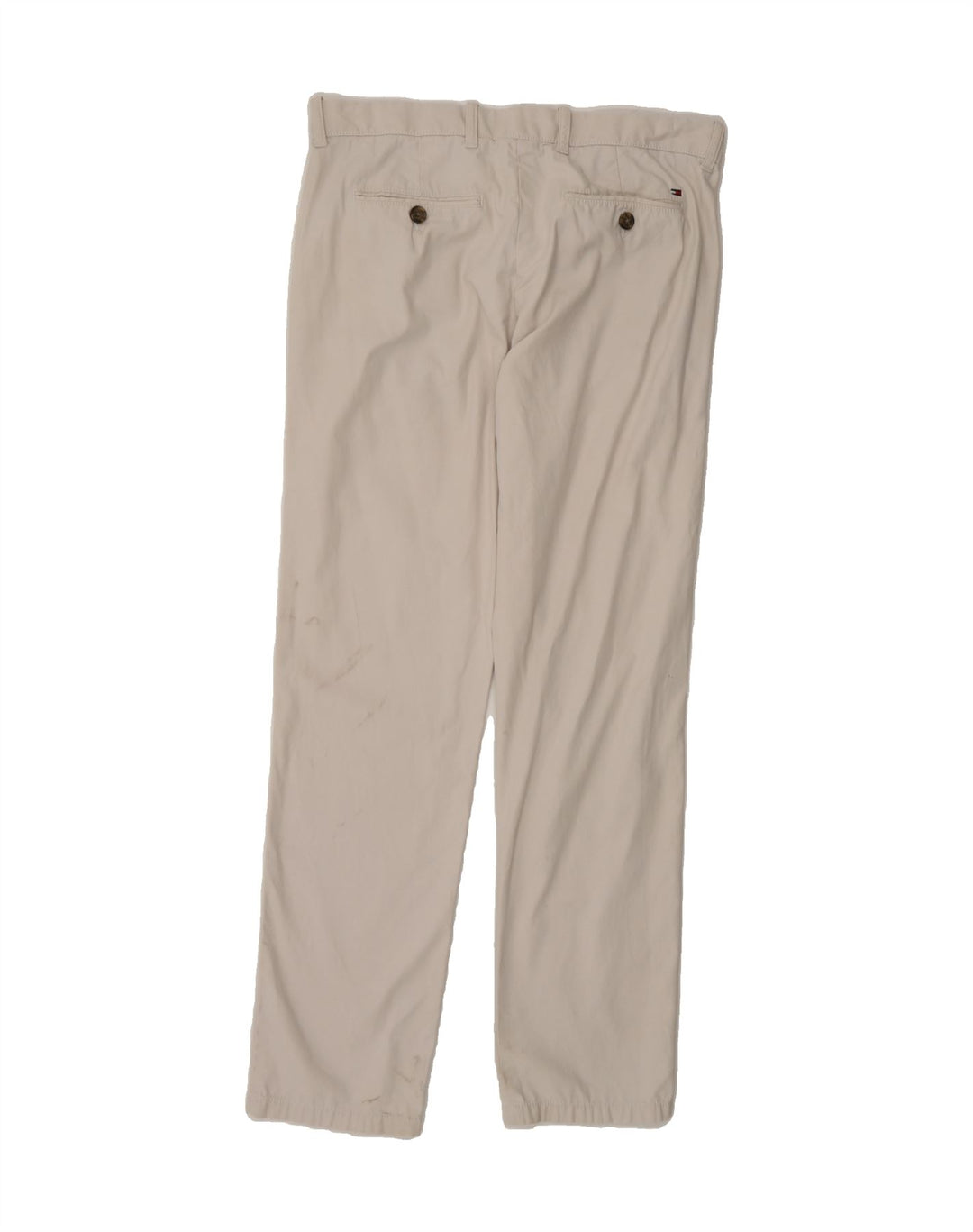 TOMMY HILFIGER Mens Straight Chino Trousers W33 L34  White Cotton Vintage Tommy Hilfiger and Second-Hand Tommy Hilfiger from Messina Hembry 