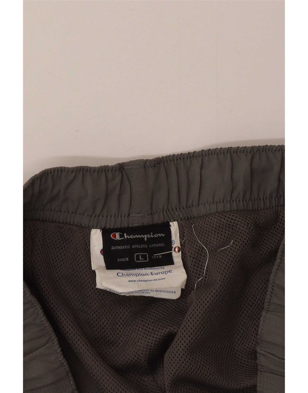 Calça de treino masculina Champion Joggers grande poliéster cinza