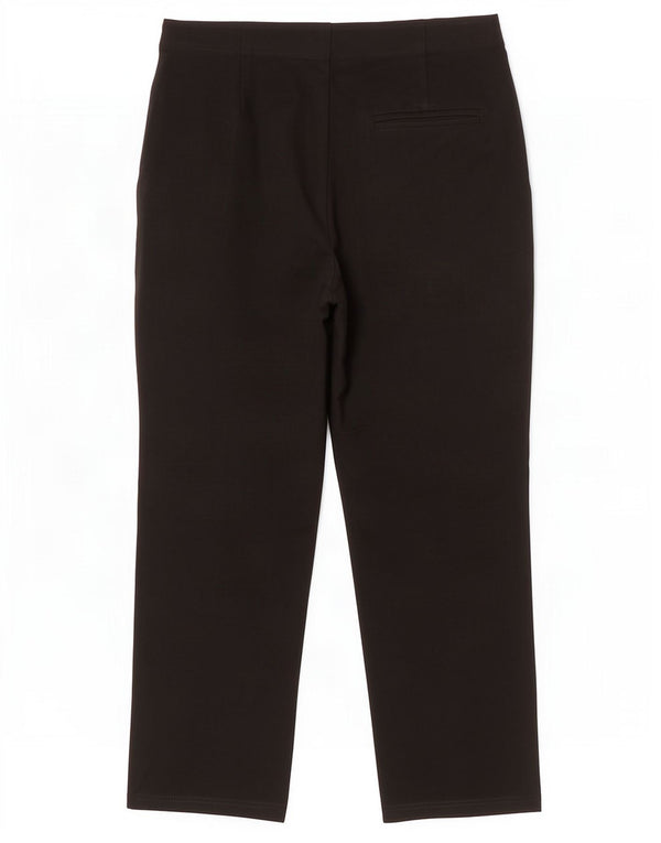 Calças cortadas femininas Marks & Spencer Reino Unido 10 pequenas W26 L24 viscose preta