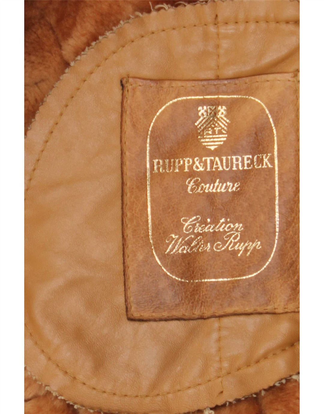 Jaqueta feminina Shearling Rupp & Taureck Couture Reino Unido 14 marrom médio