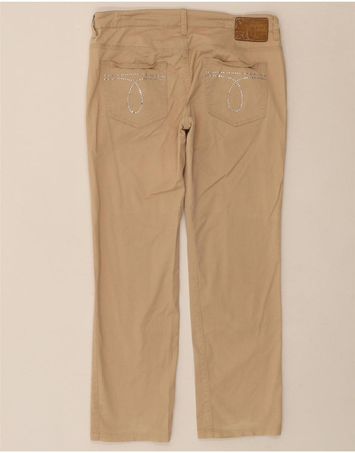 CALVIN KLEIN Womens Straight Casual Trousers W30 L26 Beige Cotton Vintage Calvin Klein and Second-Hand Calvin Klein from Messina Hembry 