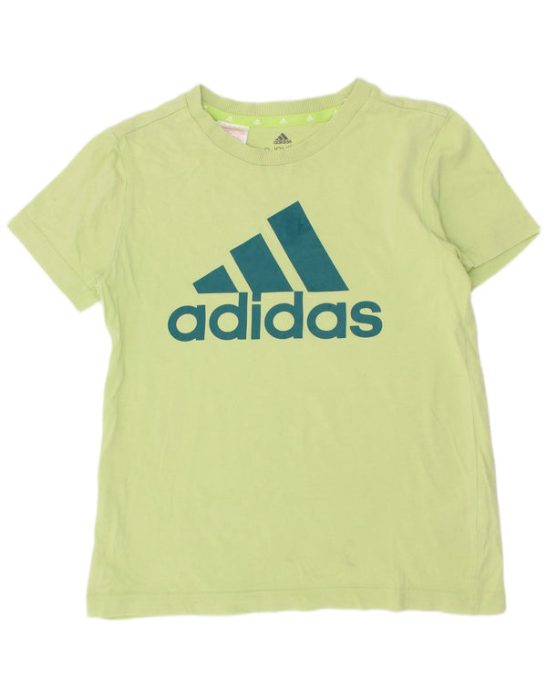 Camiseta Adidas Meninos Graphic Top 9-10 Anos Algodão Verde