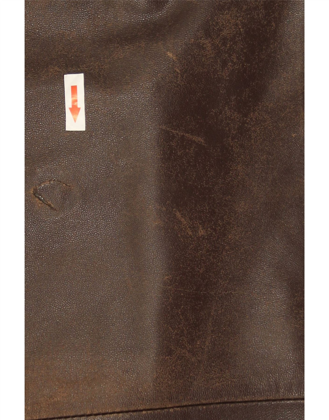 Jaqueta de couro masculina vintage UK 44 2XL marrom