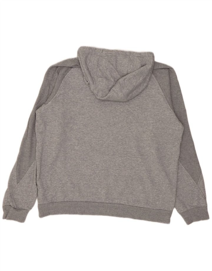 Adidas Mens Hoodie Jumper Médio Cinza Algodão Flecked