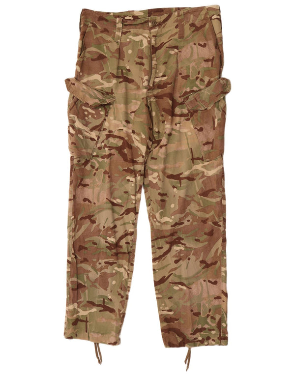 Vintage Mens Cargo Trousers W36 L32 Beige Camouflage Cotton Army