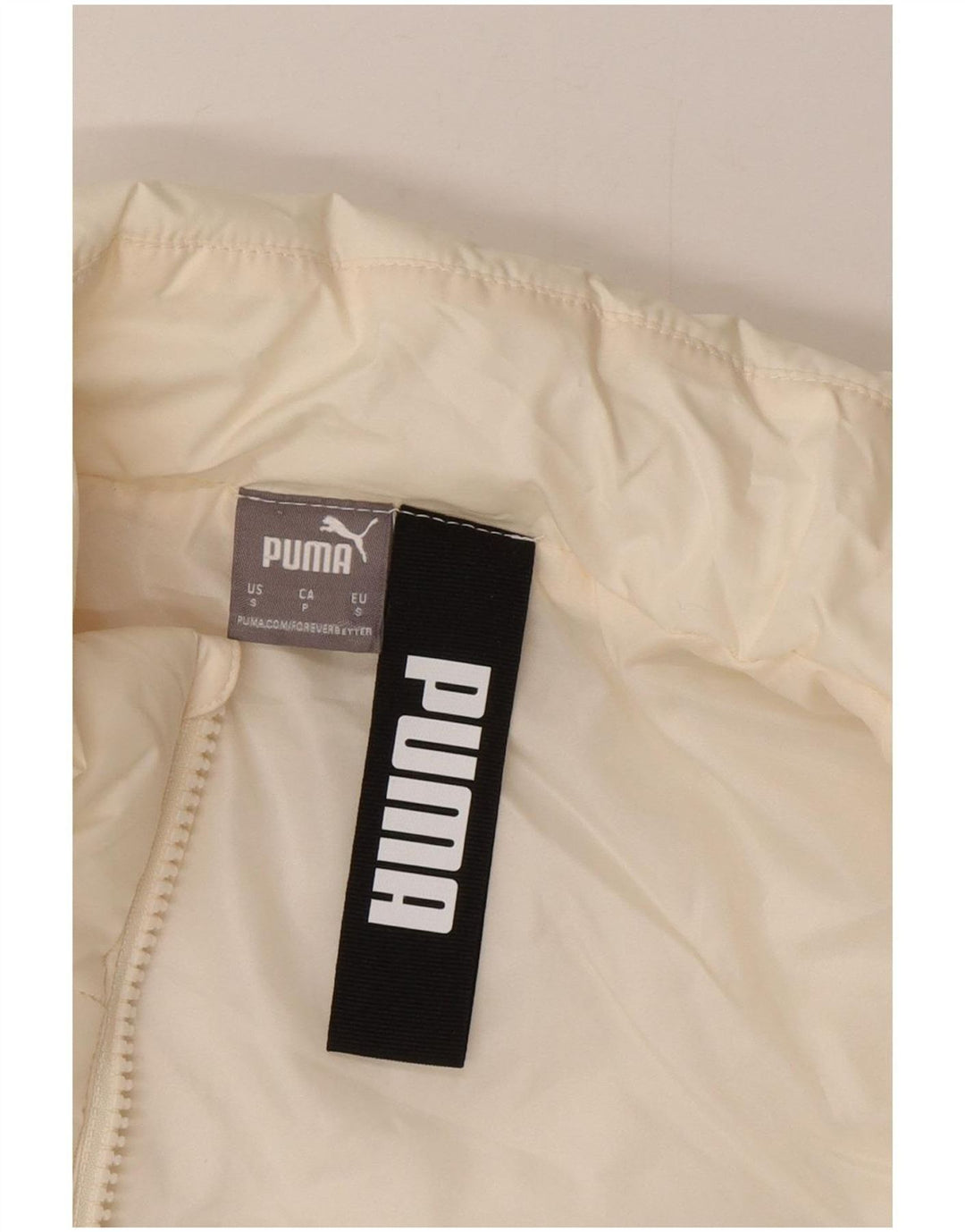 Colete acolchoado feminino Puma UK 10 pequeno poliéster branco