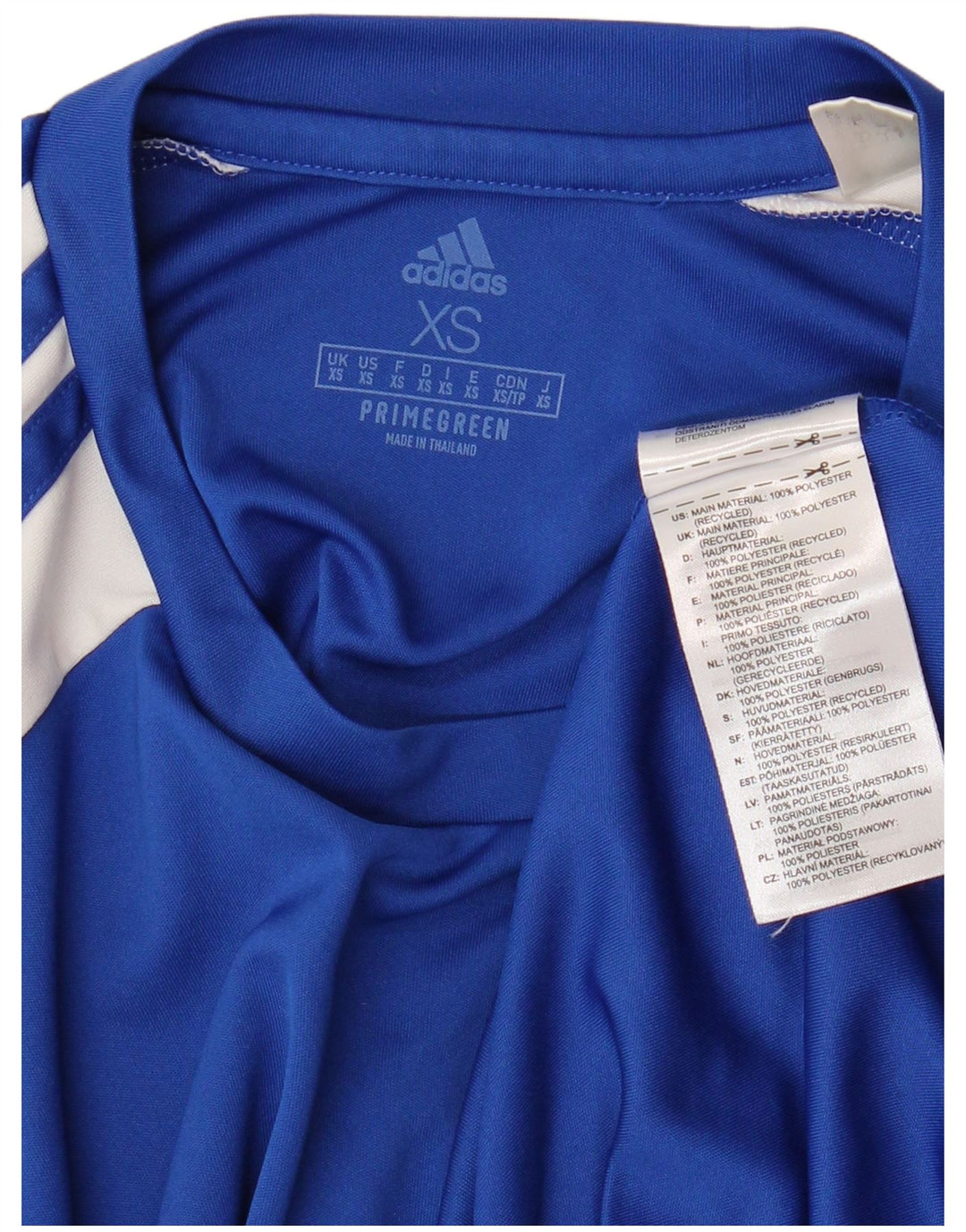 Camiseta Adidas Masculina Aeroready Top XS Azul Colorblock Poliéster