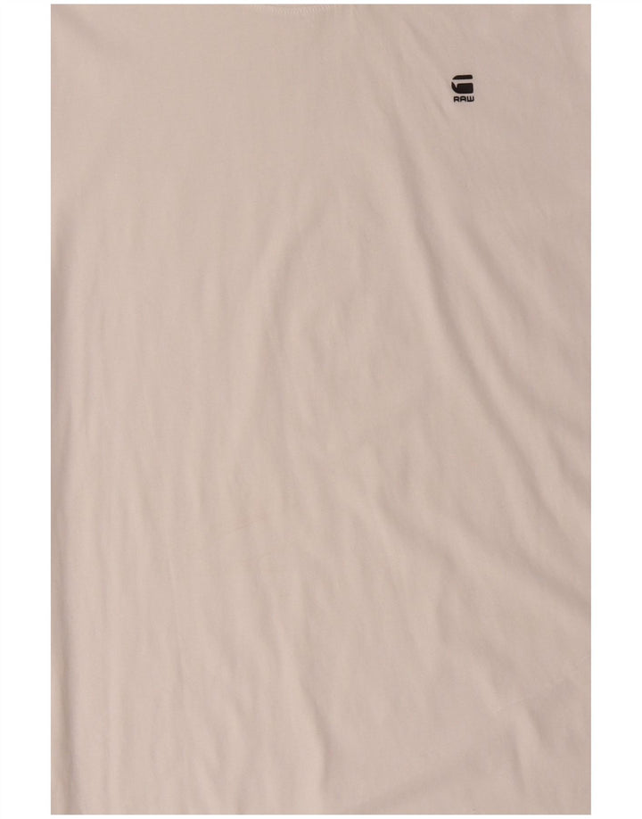 Camiseta masculina G-STAR grande algodão branco
