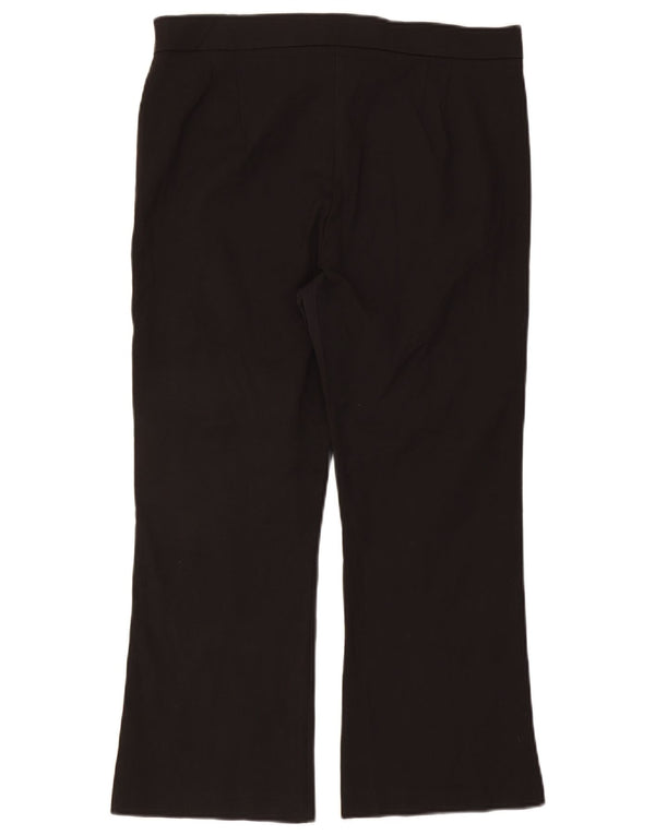 Calça feminina reta cortada Zara 2XL W34 L25 algodão preto