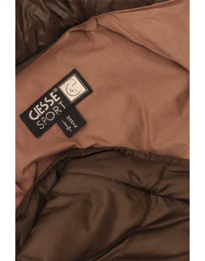 Casaco acolchoado com capuz feminino Ciesse Piumini IT 44 marrom médio