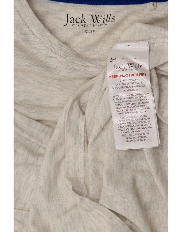 Jack Wills Boys Graphic Top manga comprida 12-13 anos algodão cinza