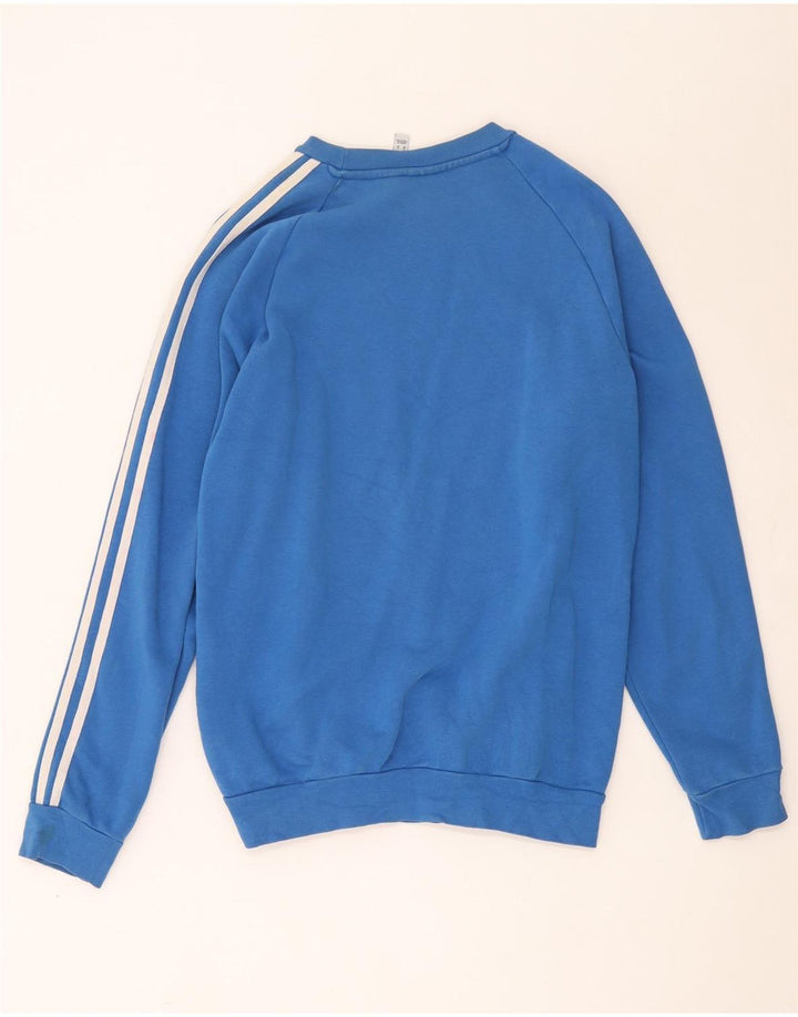 Adidas Mens Moletom Jumper Médio Algodão Azul
