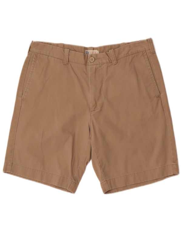J. Crew Mens Chino Shorts W34 Grande Algodão Bege