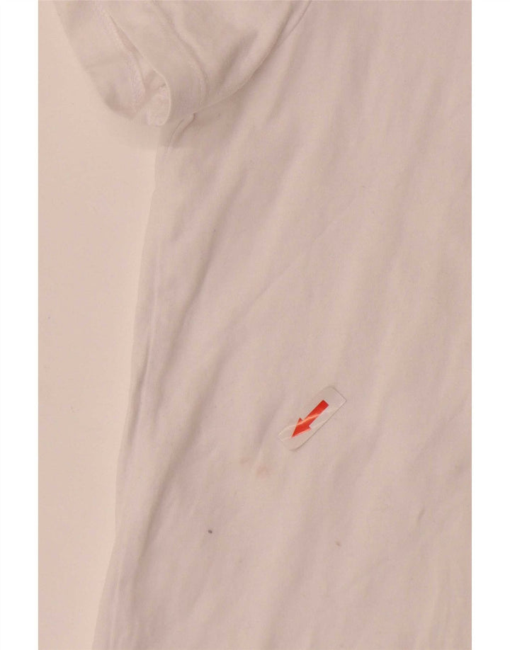 Camiseta masculina Superdry Top grande algodão branco