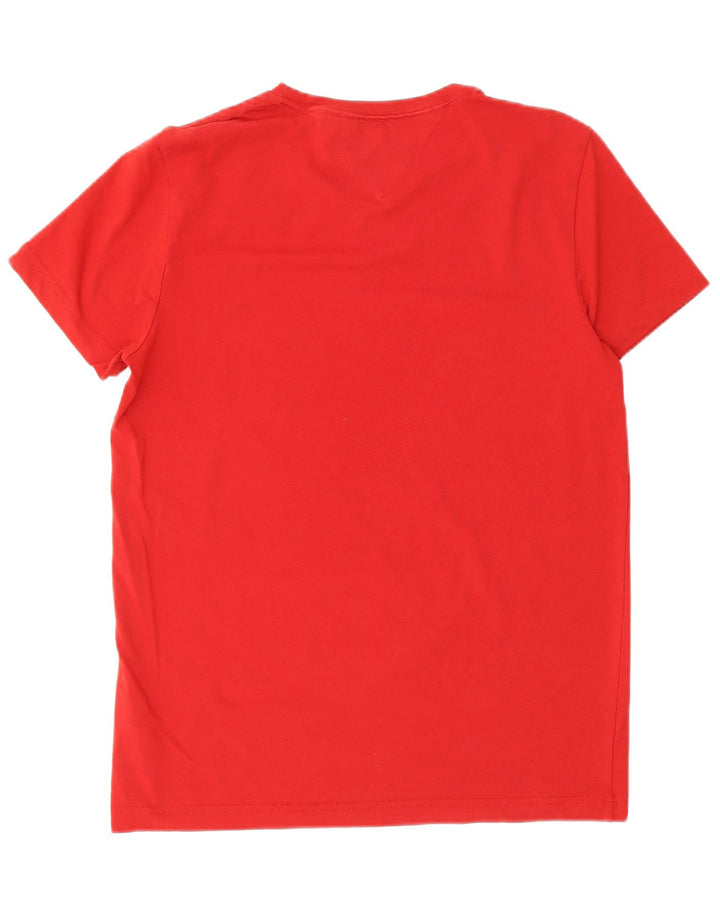TOMMY HILFIGER Mens Slim Fit T-Shirt Top Medium Red Cotton