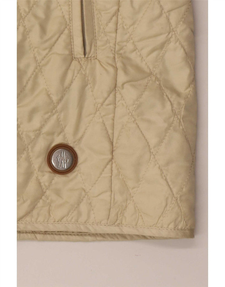 Jaqueta acolchoada feminina Moncler tamanho 4 XL bege