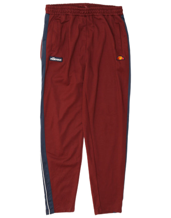 Calça de treino masculina Ellesse grande algodão colorblock cor de vinho