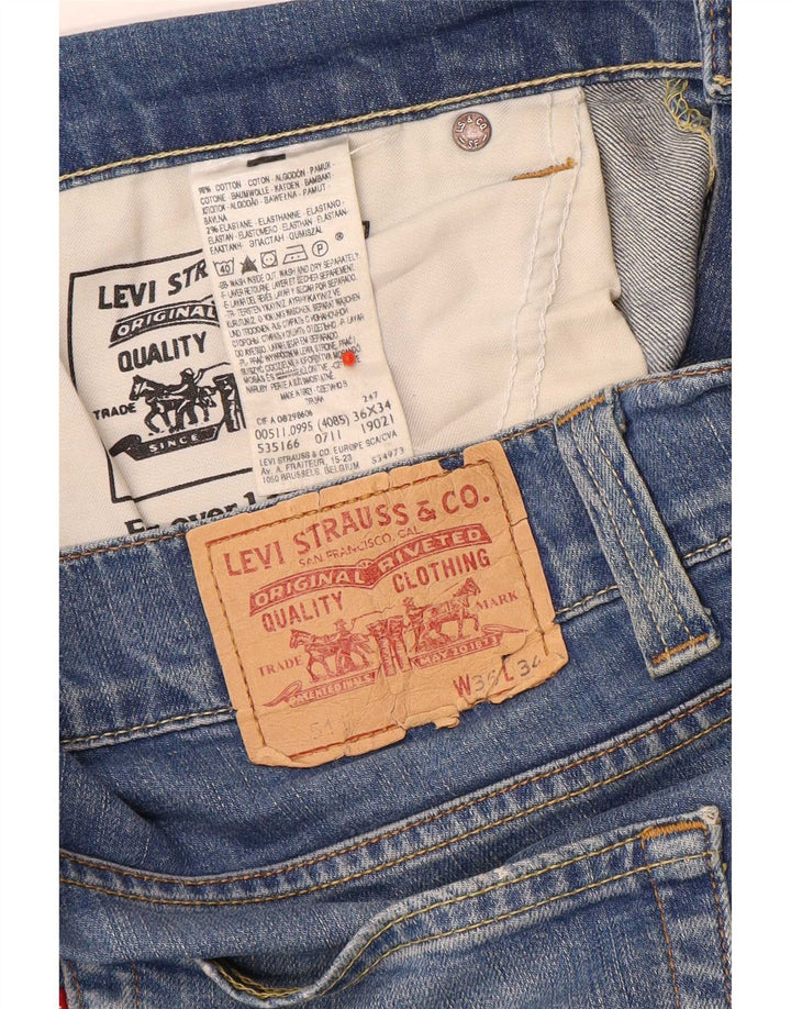 Calça Jeans Levis 511 Slim Masculina W35 L31 Azul Algodão