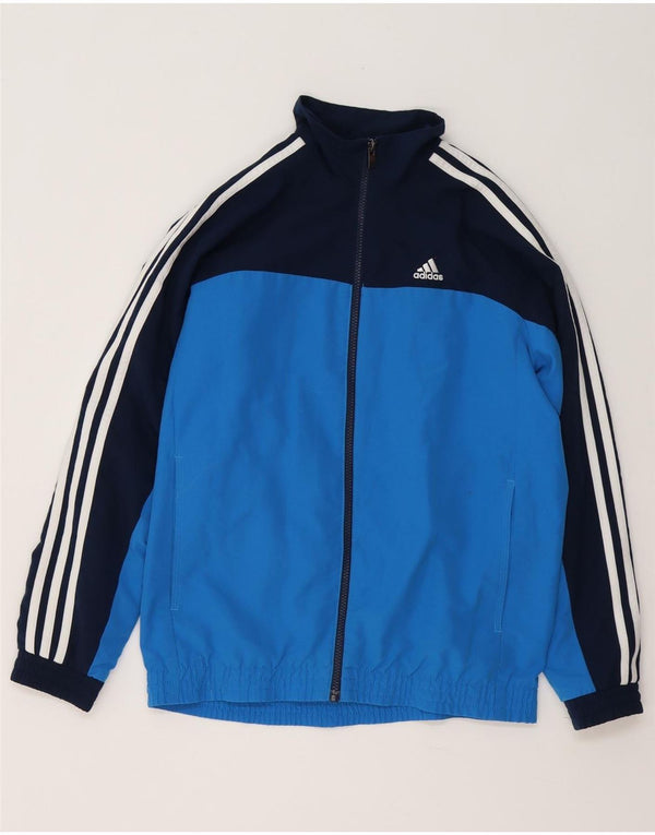 Jaqueta Adidas Menino Climalite Treino Top 13-14 Anos Azul Colorblock