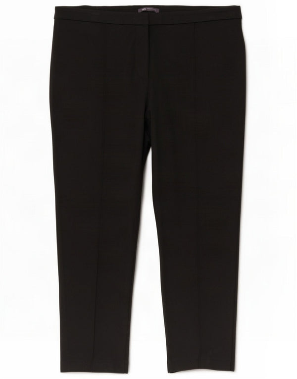Marks & Spencer Calças casuais finas femininas Reino Unido 22 3XL W44 L28 Viscose preta