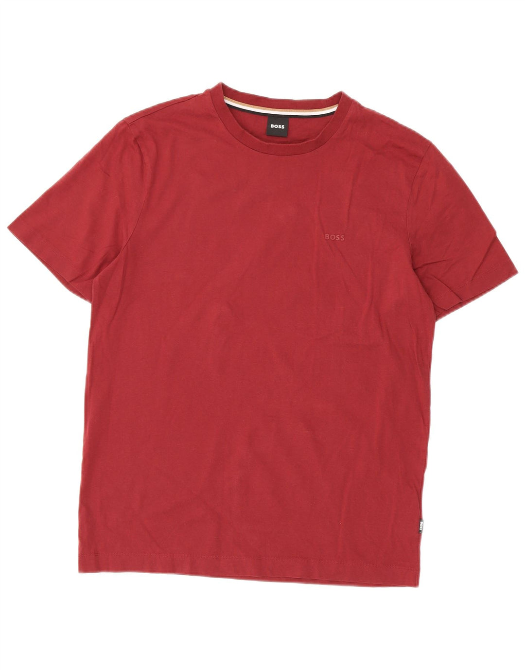 Camiseta masculina Hugo Boss Top médio algodão Borgonha