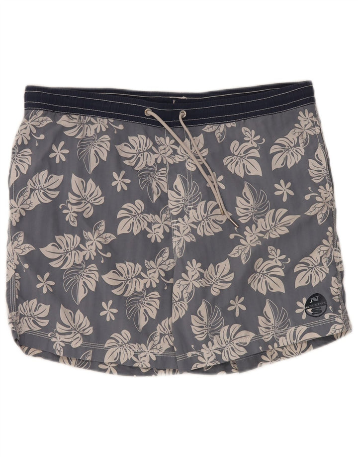 Shorts de natação masculino North Sails grande cinza floral nylon