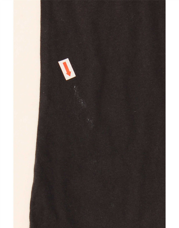 Adidas Mens Camiseta Top Grande Algodão Preto