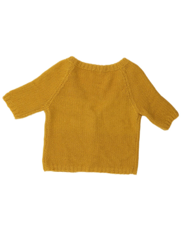 Suéter cardigã feminino vintage manga 1/2, UK 10 pequeno verde