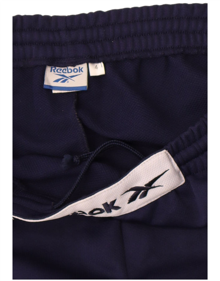 Calça de treino masculina Reebok Graphic grande poliéster azul marinho