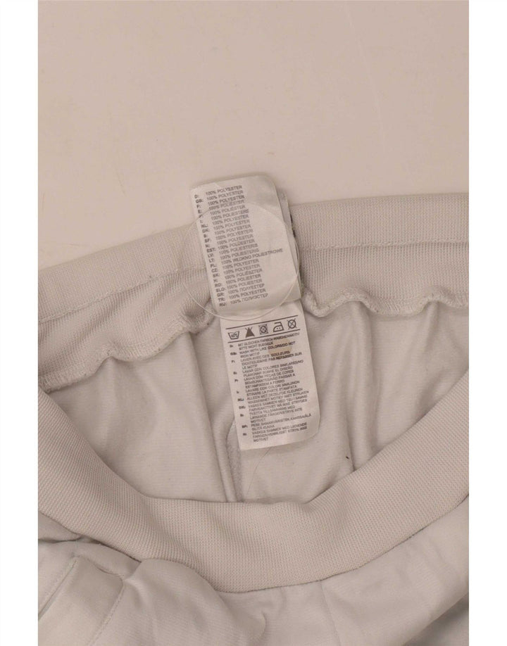 Calça de treino feminina Adidas Joggers UK 16 grande poliéster branco