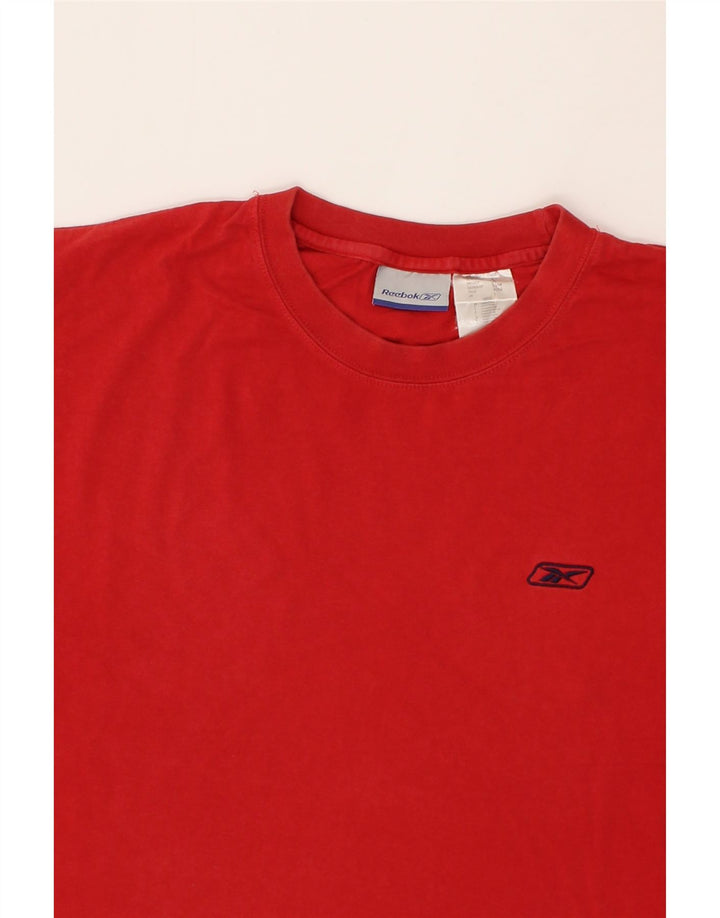 REEBOK Mens T-Shirt Top Large Red Cotton Vintage Reebok and Second-Hand Reebok from Messina Hembry 