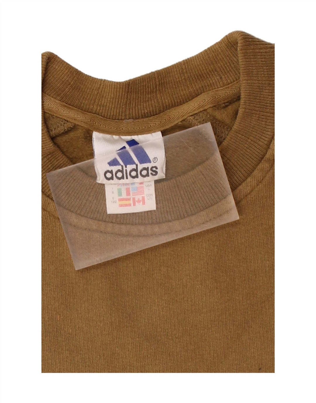 ADIDAS Mens Sweatshirt Jumper UK 44/46 Large Brown Vintage Adidas and Second-Hand Adidas from Messina Hembry 
