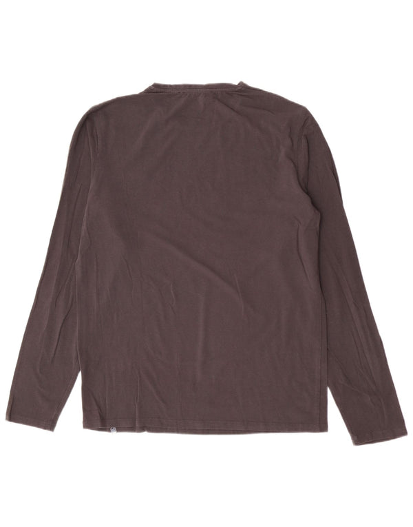 Guess By Marciano Mens Slim Fit Graphic Top Long Sleeve Large Grey Cotton