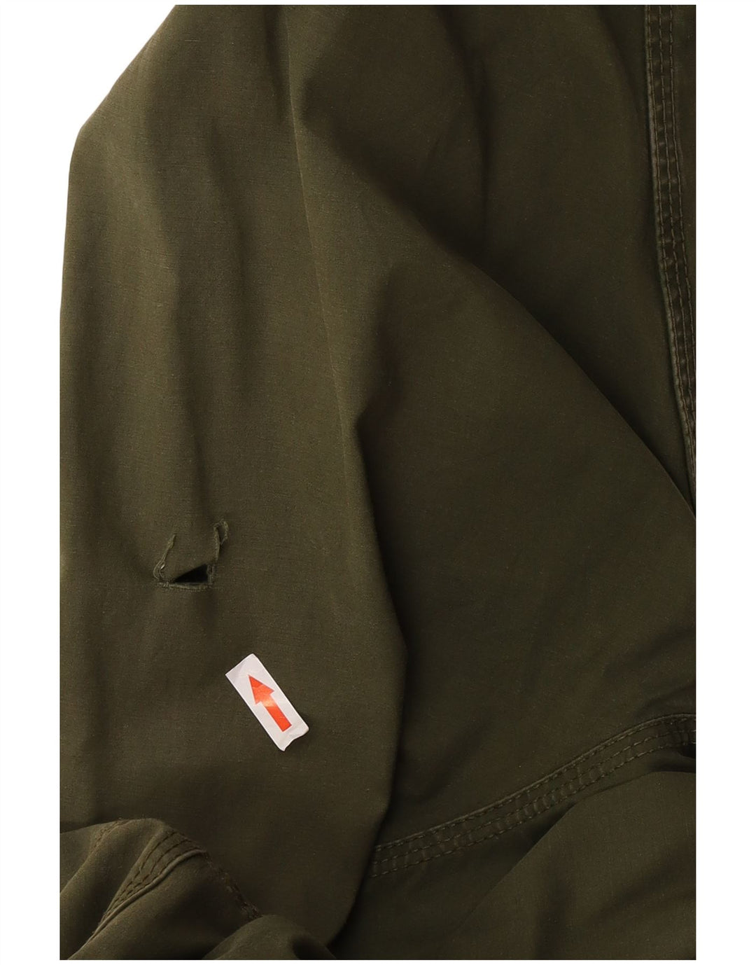 Jaqueta Parka masculina Diesel com capuz UK 38 algodão verde médio