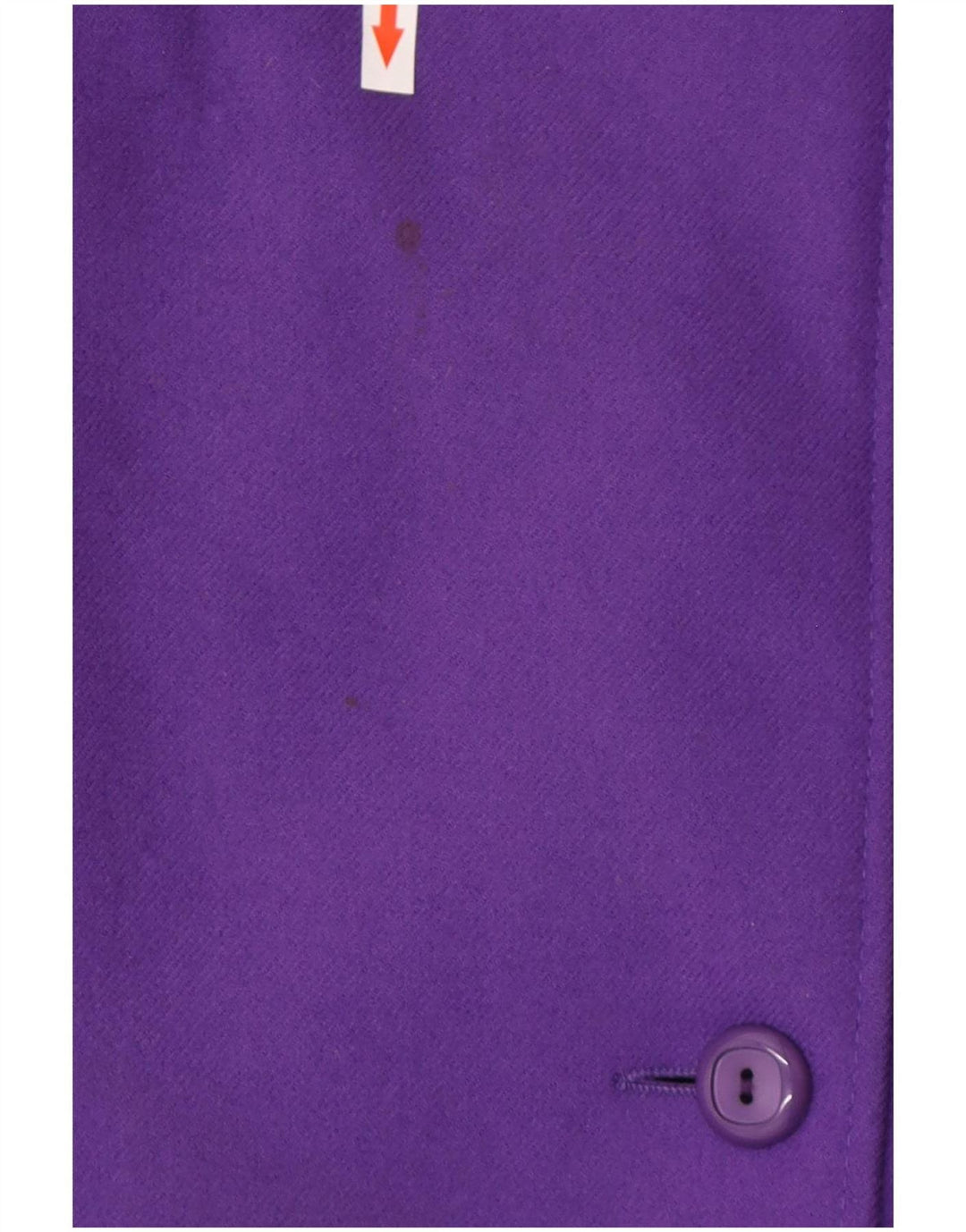 Casaco feminino vintage oversized com peito duplo Reino Unido 16 grande lã roxa