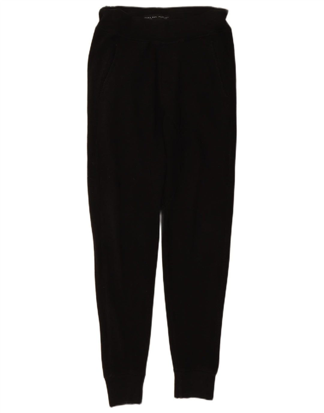 Zara Calça de treino masculina Joggers médio preto algodão
