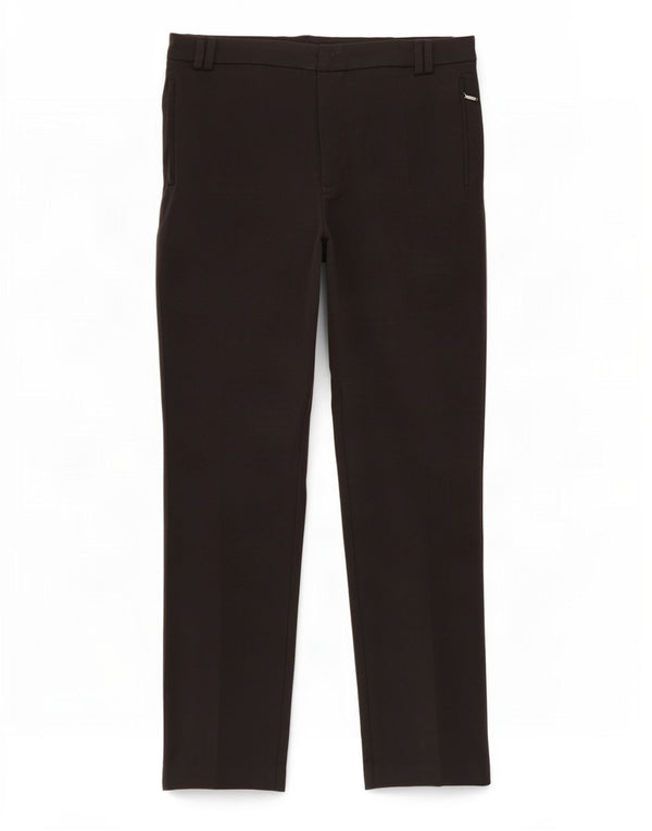 Calça feminina reta casual Marks & Spencer UK 16 grande W32 L30 preta