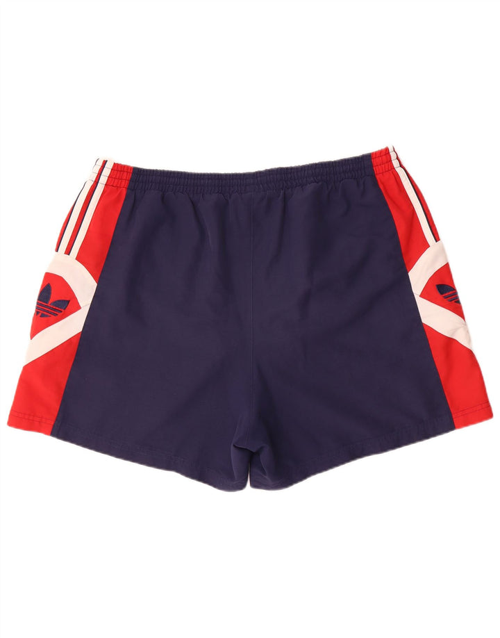 Shorts esportivos gráficos masculinos ADIDAS XL azul marinho colorblock poliéster