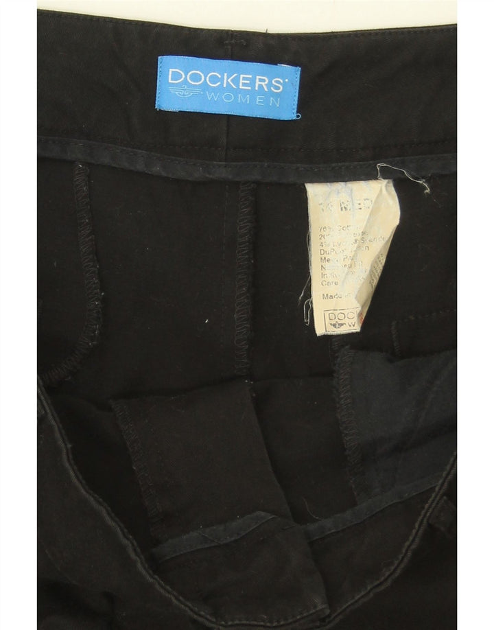 DOCKERS Womens Straight Casual Trousers W34 L30 Black Cotton Vintage Dockers and Second-Hand Dockers from Messina Hembry 