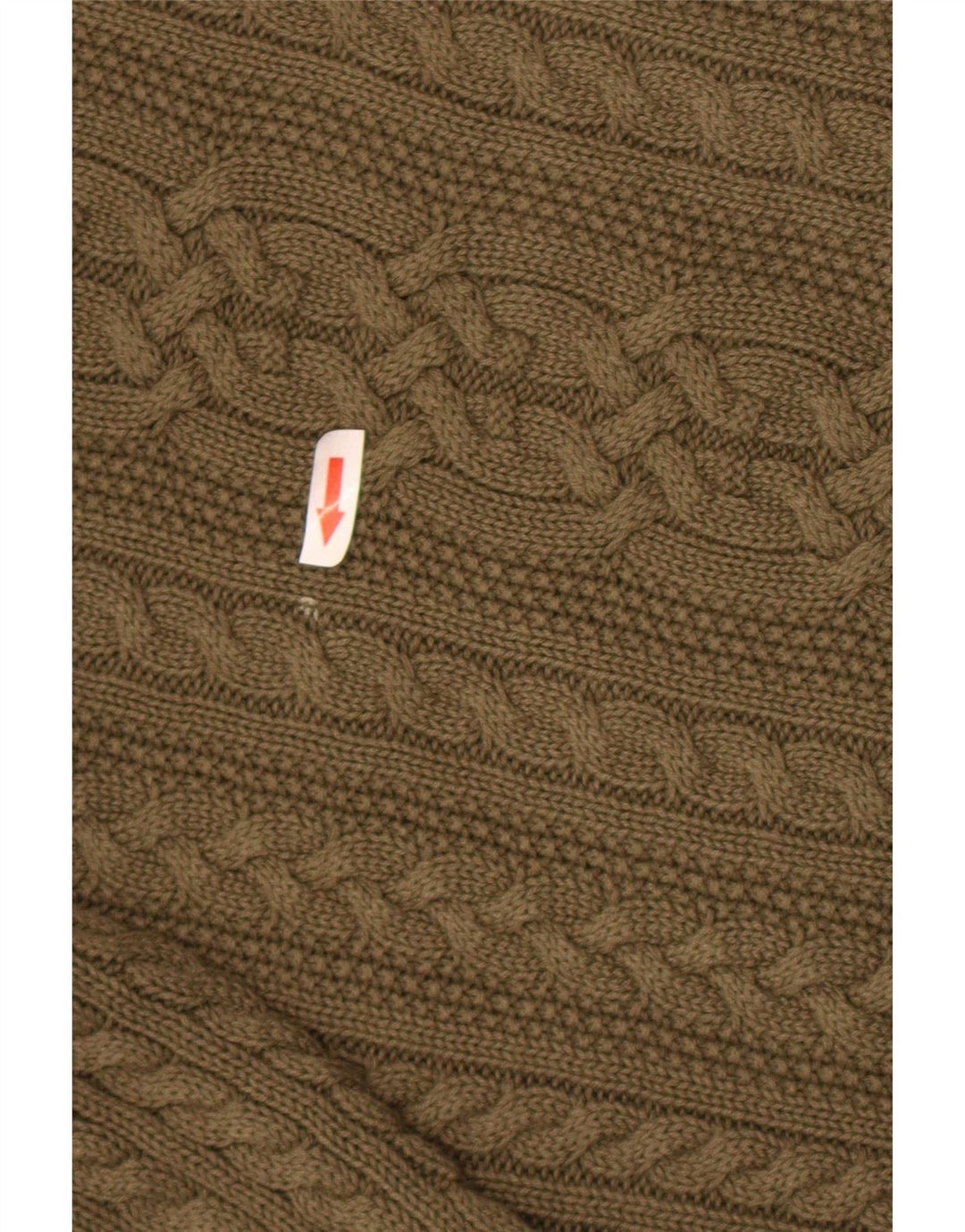 Suéter vintage masculino com gola redonda e algodão verde médio