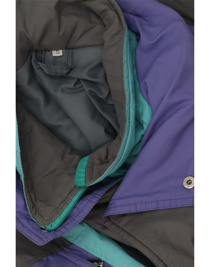 Macacão de esqui masculino vintage pequeno bloco cinza