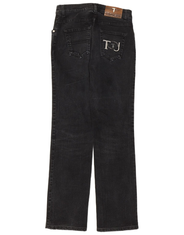 Jeans retos femininos Trussardi W26 L29 cinza